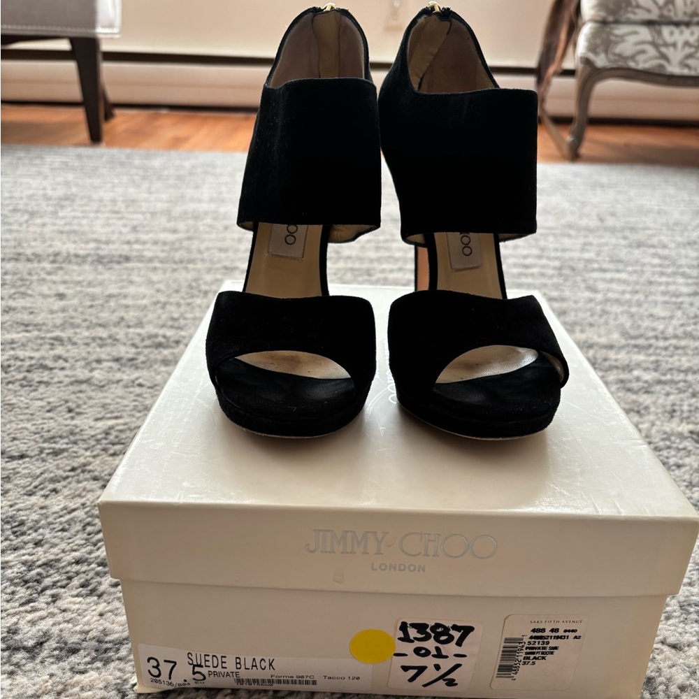 Jimmy Choo Black Suede Heels